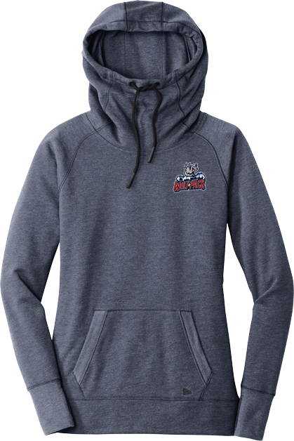 Hartford Jr. Wolfpack New Era Ladies Tri-Blend Fleece Pullover Hoodie