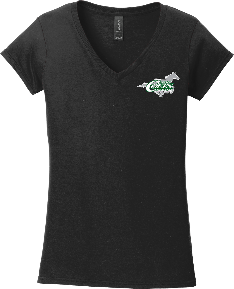 NJ Colts Softstyle Ladies Fit V-Neck T-Shirt