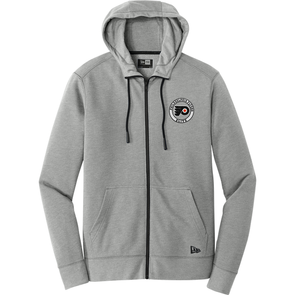 Philadelphia Flyers Elite New Era Tri-Blend Fleece Full-Zip Hoodie