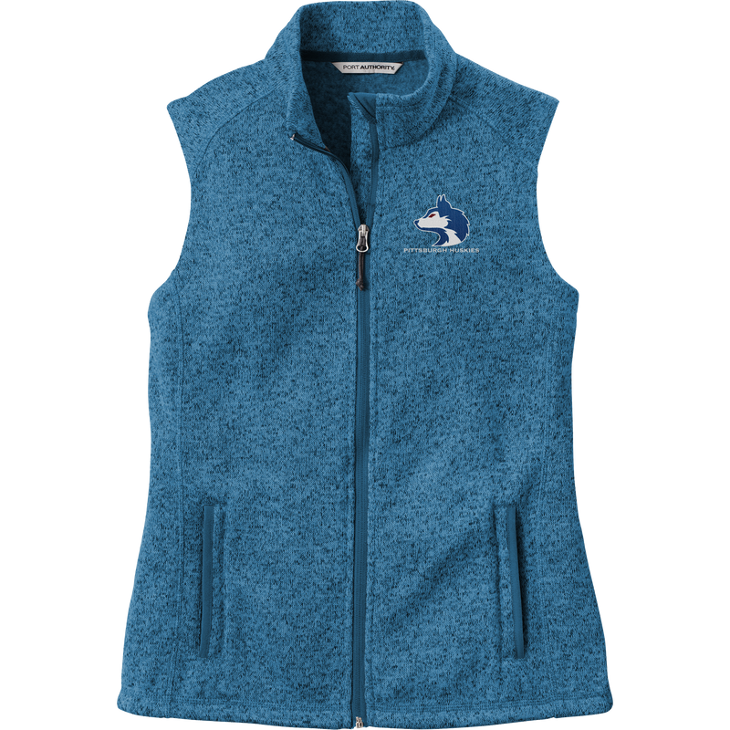 Pittsburgh Huskies Ladies Sweater Fleece Vest