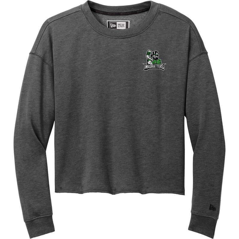 Atlanta Madhatters New Era Ladies Tri-Blend Fleece Crop Crew