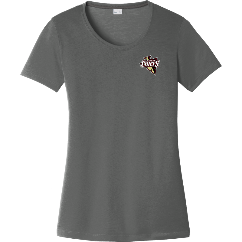 Mercer Chiefs Ladies PosiCharge Competitor Cotton Touch Scoop Neck Tee