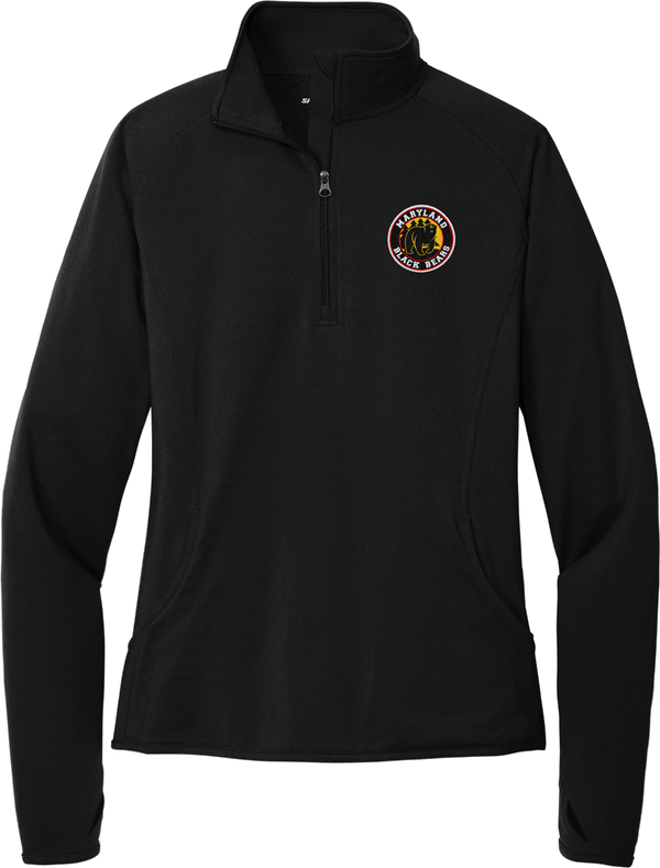 Maryland Black Bears Ladies Sport-Wick Stretch 1/4-Zip Pullover