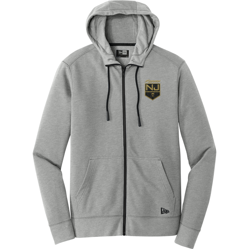 NJ Raiders New Era Tri-Blend Fleece Full-Zip Hoodie