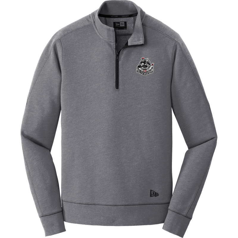 Grundy Senators New Era Tri-Blend Fleece 1/4-Zip Pullover