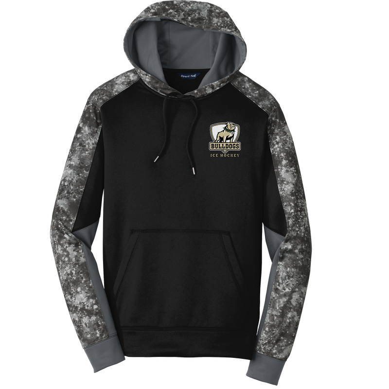 HVM Bulldogs Sport-Wick Mineral Freeze Fleece Colorblock Hooded Pullover