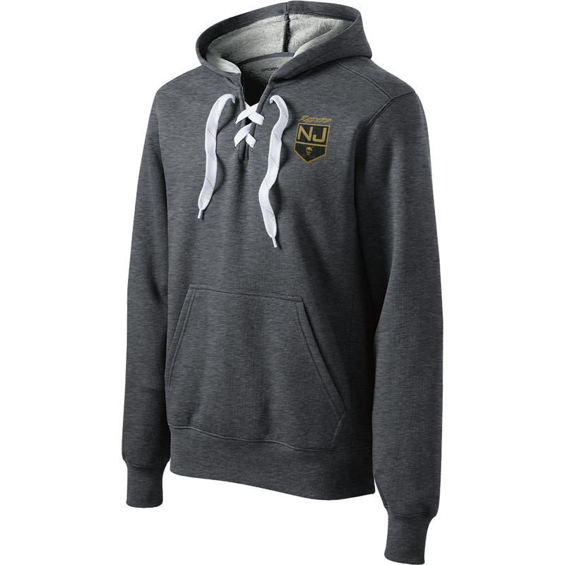 NJ Raiders Lace Up Pullover Hooded Sweatshirt