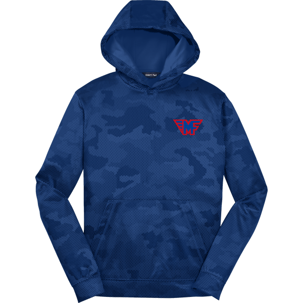 Mid-Fairfield Youth Sport-Wick CamoHex Fleece Hooded Pullover